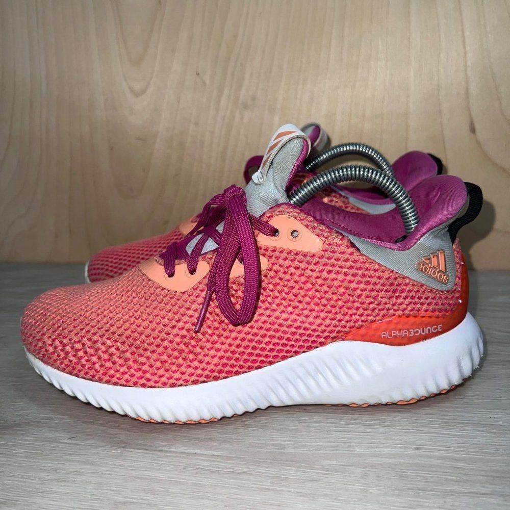 Adidas Alphabounce Junior Pink/Peach BY3433 Youth 3.5